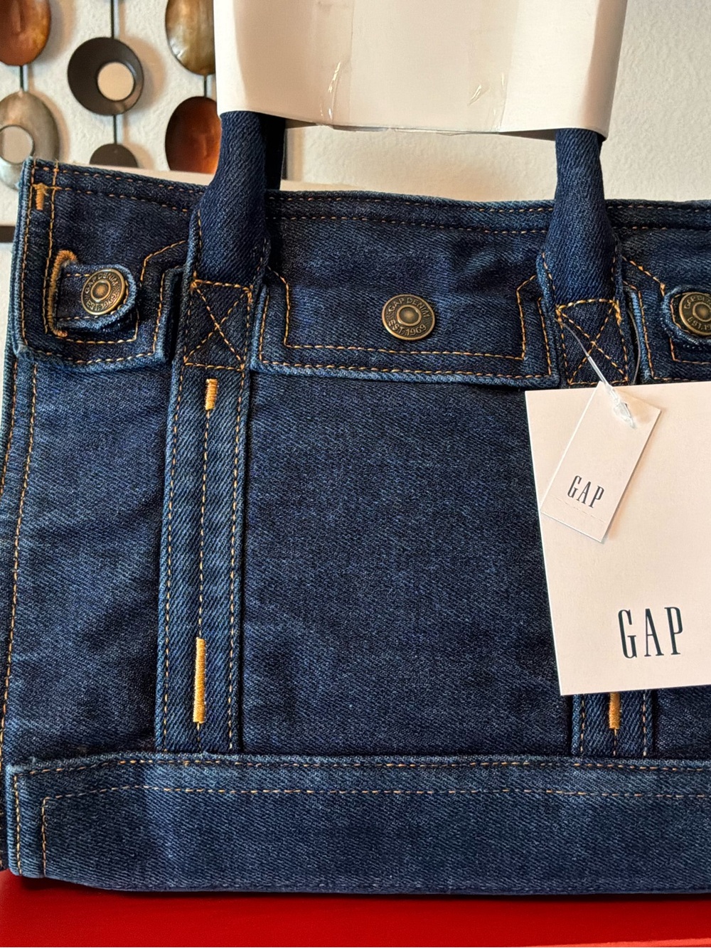 GAP Small Denim Five Pocket Tote